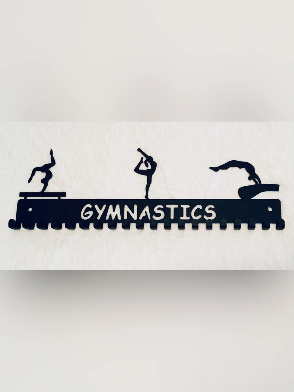 Gymnastics Medal Hanger - Black Metal Award Holder Honor Metal Holder